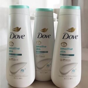 Dove Sensitive Skin Body Wash 3-pack 23oz each (69oz Total) Hypoallergenic